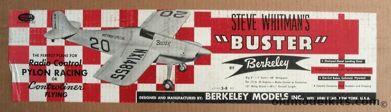 Berkeley 1/4 Steve Whitmans Buster R/C Pylon Racer, 3-8 plastic model kit